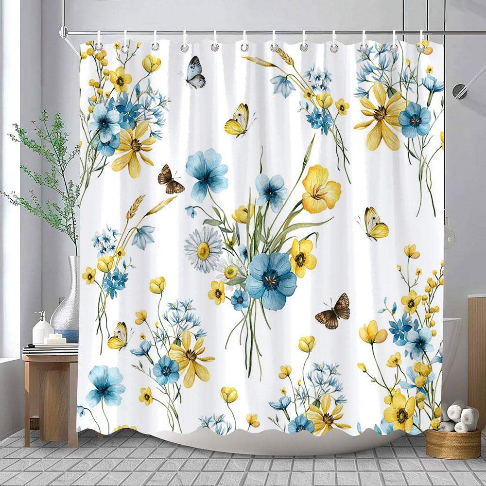 

Shower Curtain for Bathroom Waterproof Sage Green Eucalyptus Leaves Spring Watercolor Plant Shower Curtains Bathroom Decoration 90x180cm35x71in