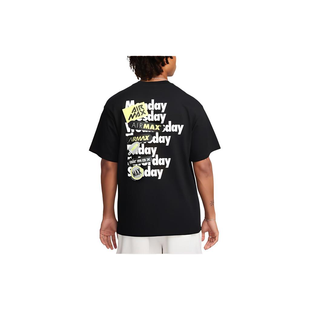Nike Air Max Day Series Loose Fit Crew Neck Short Sleeve T-Shirt Men Tops Black FZ7619-010