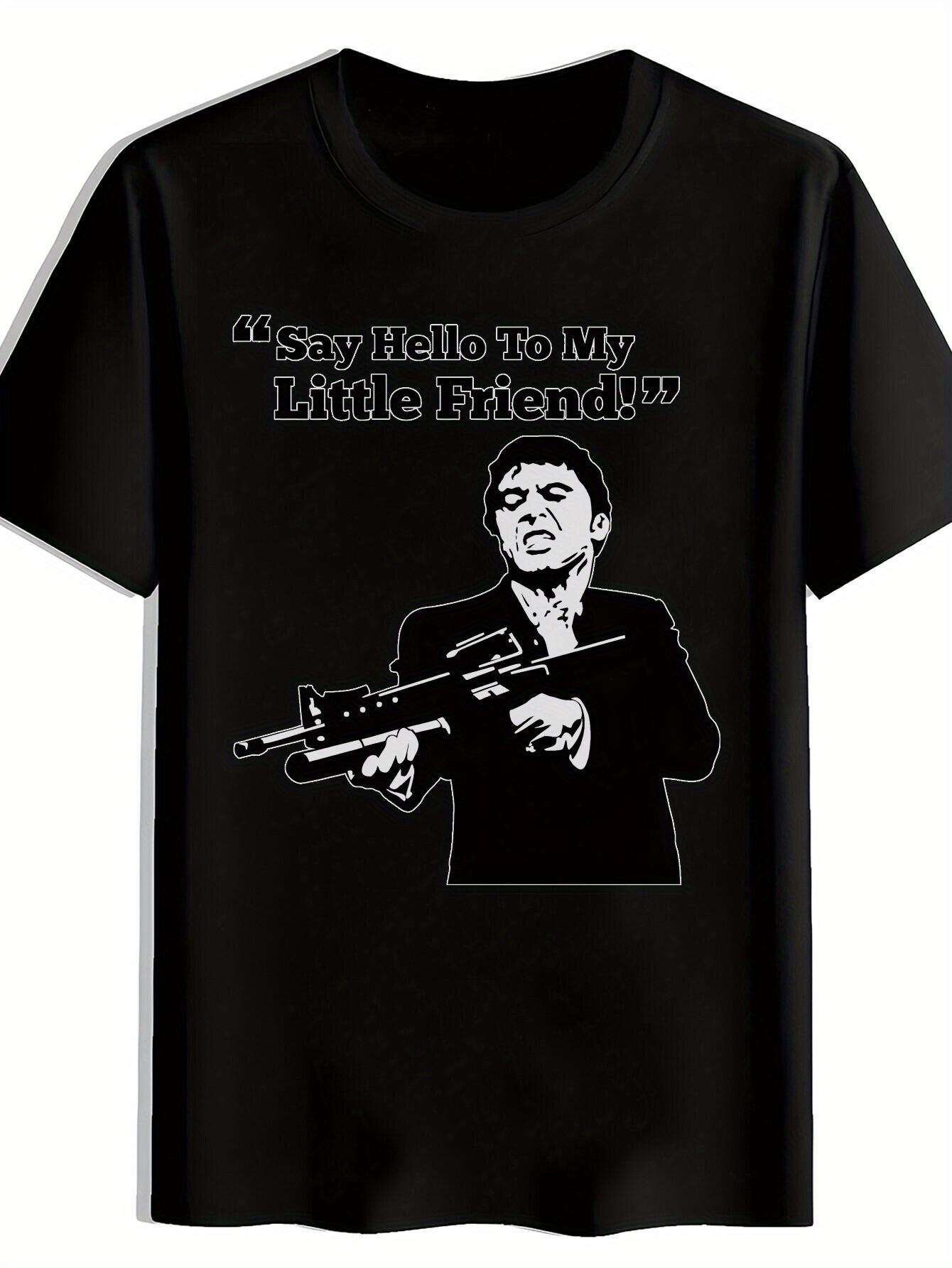 Scarface Graphic T-shirt - Bold  Say Hello to My Little Friend  Design XXL