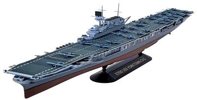 Academy Escala 1/700 Porta-aviões da Marinha dos EUA CV-5 Yorktown Operação Midway Kit de Modelo de Plástico 14229