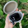 Foldable Round Sunglasses Storage Case Retro Fashion Beige Eyeglasses Pouch Eva Folding Glasses Case Portable Storage Bag