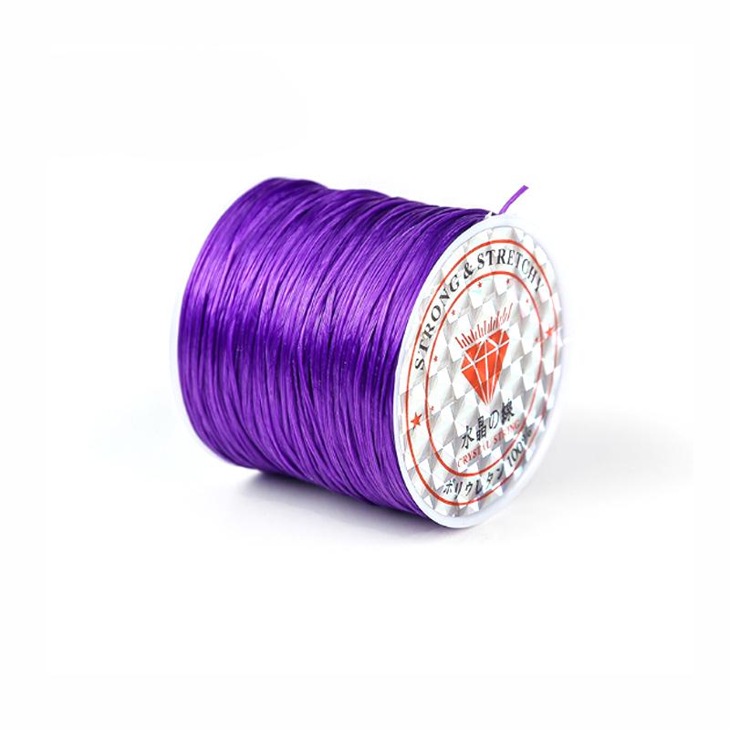 1 Roll Transparent Elastic Crystal Line Beading Cord for Jewelry Making and Garment Accessories