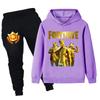 Cartoon print children's suit hoodie sweater suit PB083