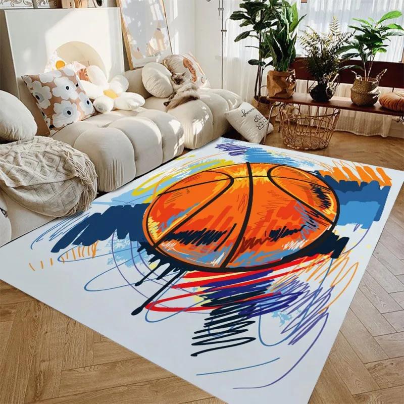 Sportowy Antypoślizgowy Dywanik Piłkarski Koszykówka Nadruk Dywaniki Obszarowe Zmywalny Wycieraczka Wejściowa do Sypialni Salonu Kuchni Mata