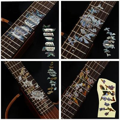Dekorationen Ultra Dünne Aufkleber Kreuz Inlay Abziehbilder Gitarren Zubehör Griffbrett Aufkleber