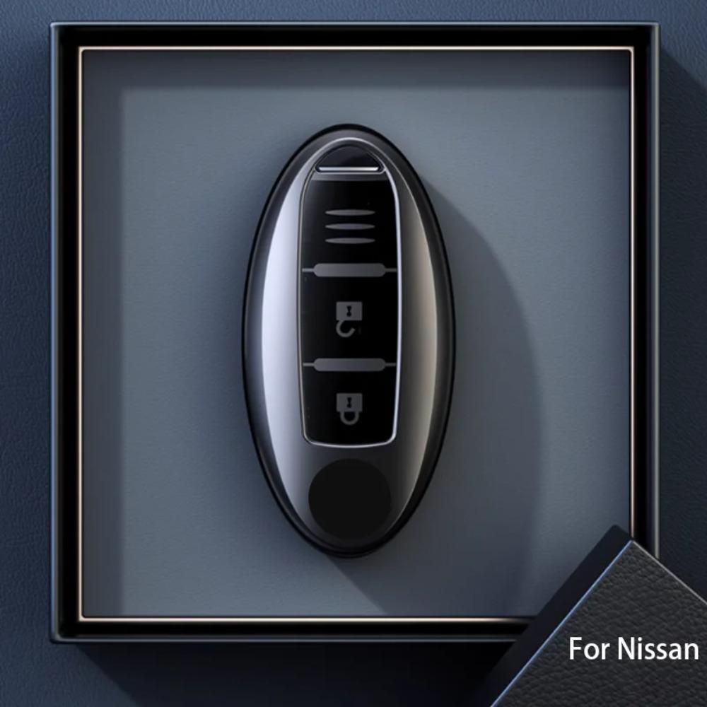 Titanium Gray for Nissan X Trail T32 2020 Rogue Patrol Murano Htrail Maxima 4 Button Remote Car Key Case Cover Holder Accessorie
