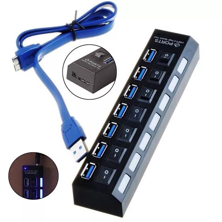 4-Port USB 3.0 Hub with Independent Switch