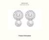 Elegant Zircon Flower Pearl Ear Clips for Women - Non-Piercing Retro Earrings, Light Luxury Exaggerated Coil Design