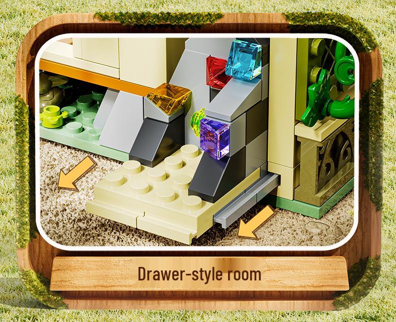Cross-border Teddieson Elf House Building Blocks: Educational Interlocking Toy Set for Children