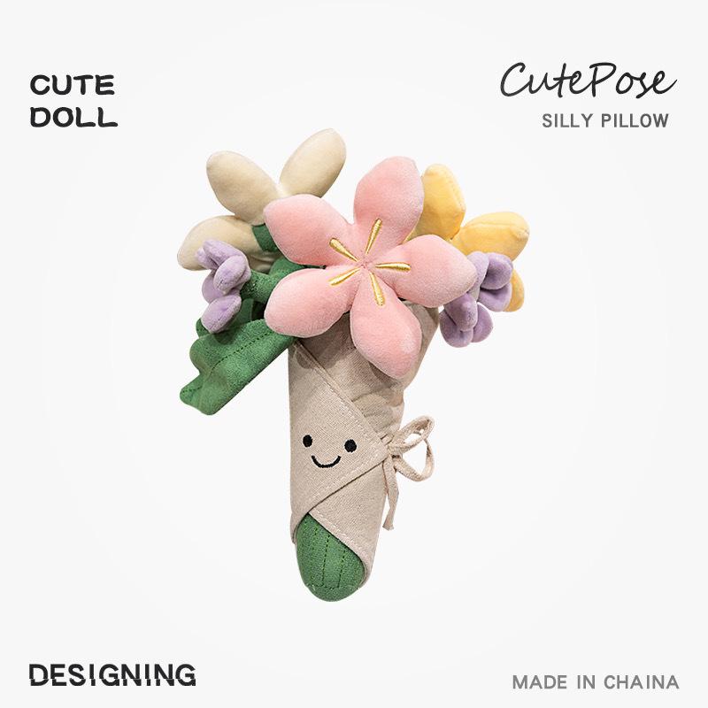 Jelly Wedding Series: Cute Plush Doll with Wedding Cake Bouquet & Diamond Ring Art