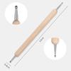 RHJB Nail Point Drill Pen Wooden Pen Bar Stirring Nail Polish Draw Five Petals Flower Polka Dot Double Head Stainless Bar Pen