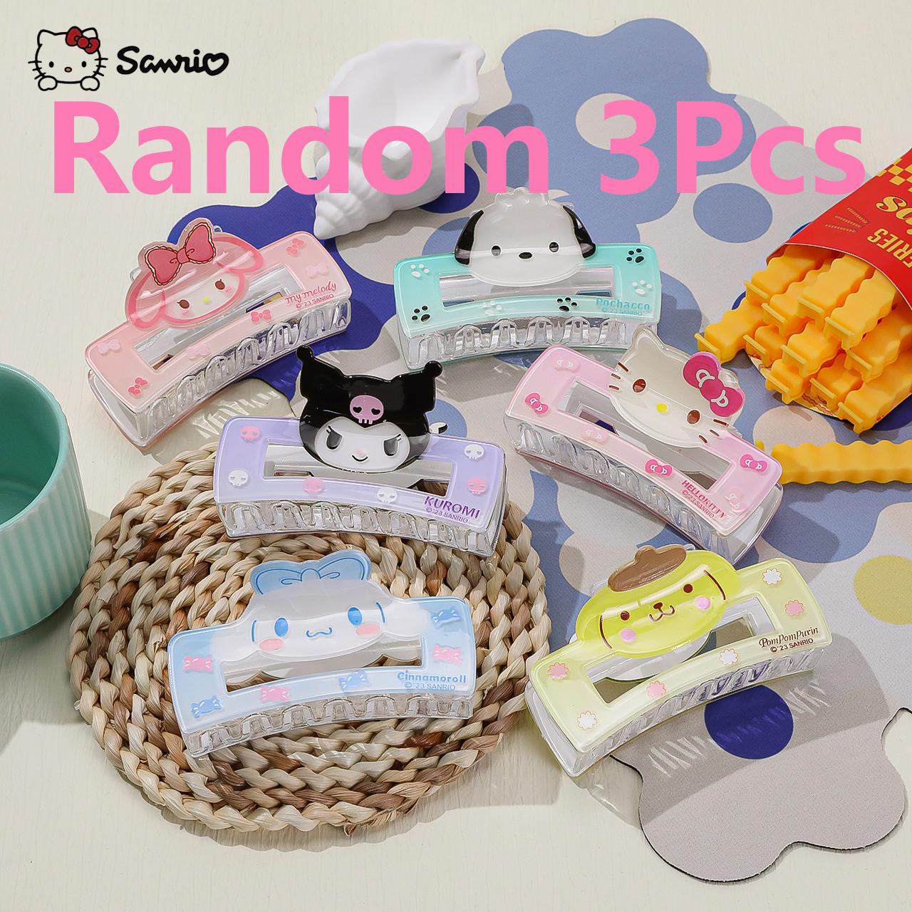 

1PC/Random 3Pcs Cute Sanrio Hello Kitty hair claws and Kuromi hair accessories