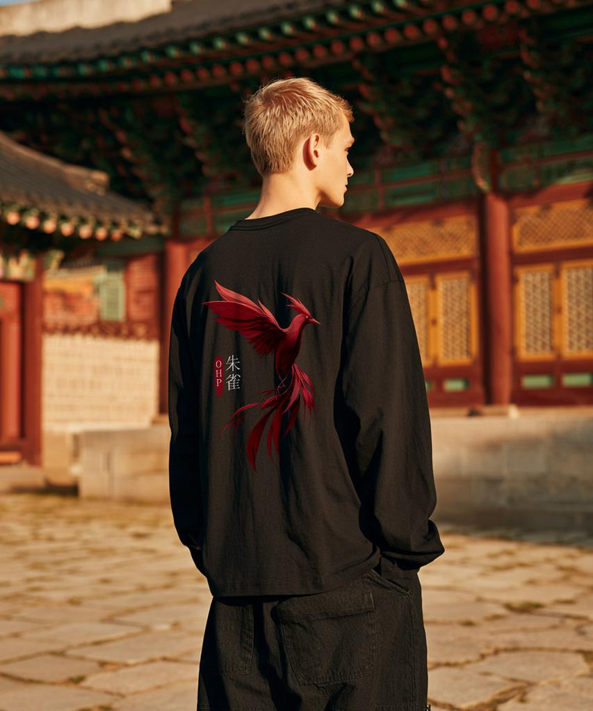 OHP Ohpxjoy Bred Vermilion Bird Basic Long Sleeve T-Shirt