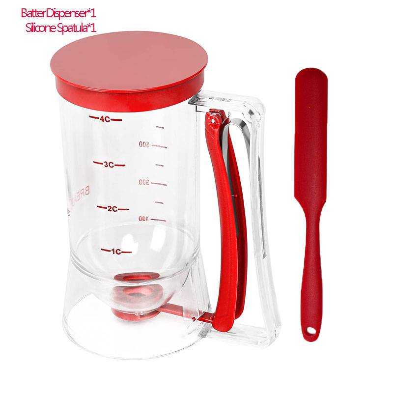 Hand-Held Pancake Cupcake Batter Dispenser 900ml Pancake Cream Dispenser For Cupcakes, Waffles, Muffin Mixes Or Any Baked Goods