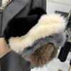 Frauen Winter Warm Echte Kaninchen Pelz Schal Heißer Verkauf Natürliche Kaninchen Pelz Schalldämpfer 2024 Dame 100% Echtem Pelz Schals Großhandel Einzelhandel