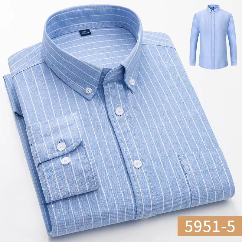 100% Baumwolle Oxford Langarmhemden für Herren Langarm Slim Fit Formell Unifarben Hemd Freizeit Elegant Karierte Oberteile Schwarze Kleidung