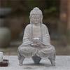 Buddhas Statue with Solar Light Home Garden Decors Sitting Meditating Buddhas Figurines for Outdoor Yard Lawn Ornaments