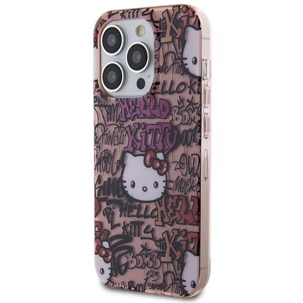 Etui Do iPhone 15 Pro Max Hello Kitty Graffiti Różowe