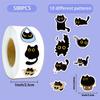 500pcs Ten Different Patterns Black Cat Stickers Small Pattern Decoration Luggage Skateboard Water Cup Stickers Craft Supplies