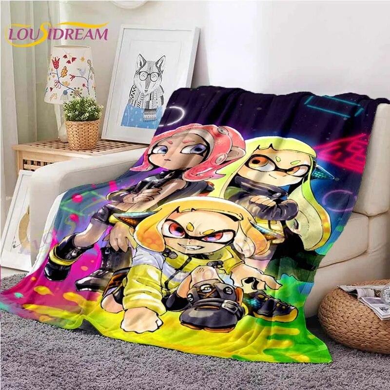 3D Cute Shooting Game Flannel Blanket Throw Blanket for Living Room Bedroom Bed Sofa Picnic Cover Blanket Kids Room Home Decor