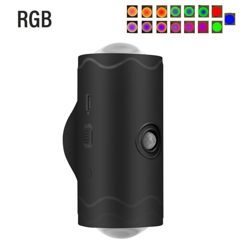 LED Wall Sconces with Motion Sensor Rechargeable Battery Powered Wall Lamps RGB Cordless Magnetic Night Lights for Hallway
