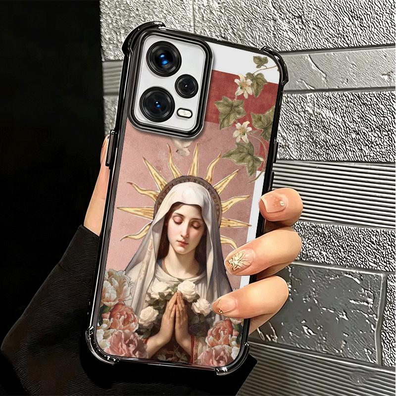 Virgen Mary Virgin De Guadalupe Soft Phone Case For Xiaomi Redmi Note 14 15 Pro Plus 13 12 11S 11T 5G 10 9S 9 Plating Anti-Fall