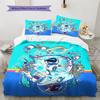 ASTRO BOT Pattern Bedding,Quilt Set Quilt Cover Pillowcase Home Birthday Gift (1 * Duvet Cover + 2 * Pillowcase, Without Core)