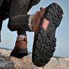 Fashion Hiking Men Boots New Leather Outdoor Walking Boots Man Non-Slip Retro Man Casual Boots Winter Warm Comfy Leather Men's Shoes