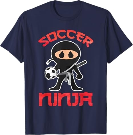 Cool Soccer Ninja Art for Unisex Boys Kid Soccer Lovers Player TShirt Japanese Cartoon Y2k Graphic Saying Tee Fashion Novelty Gift