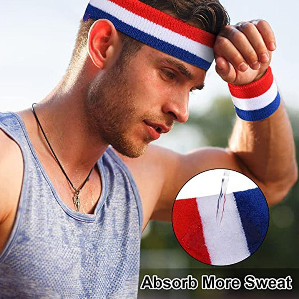 3Pcs/Set Elastic Sweat Head Band Head Sweat Sweatband Cycling Sport Wristbands Men Women