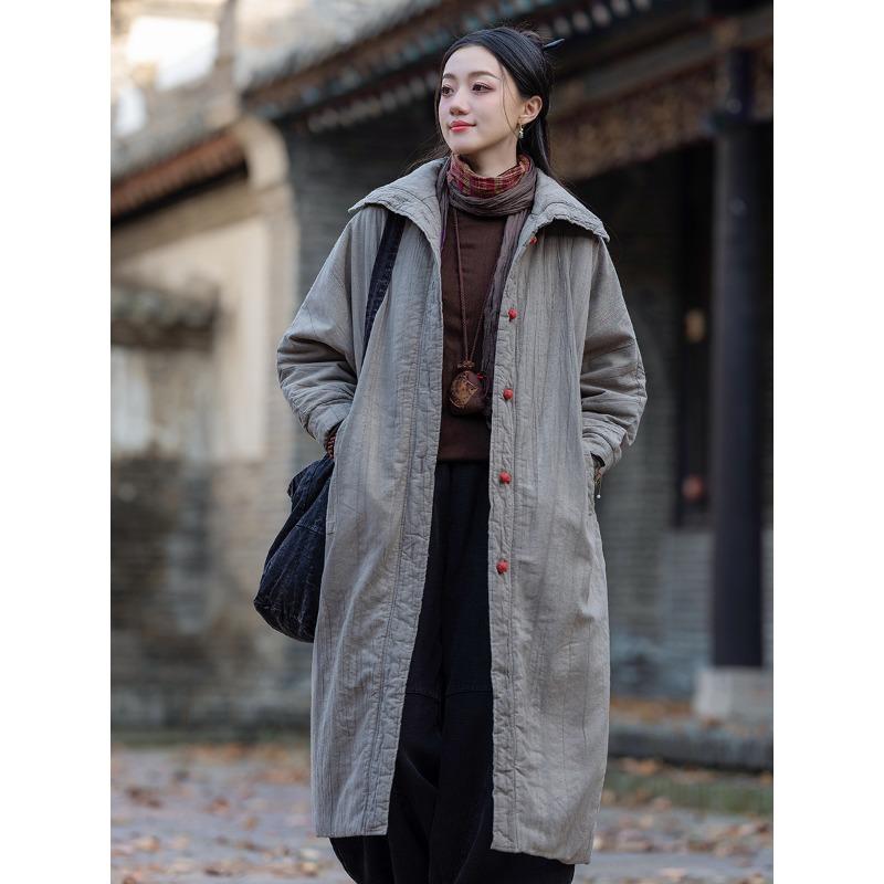 

25 зима новый оригинальный рами ручной работы тай-дай длинная теплая стеганая куртка большого размера свободная стеганая стеганая куртка One size