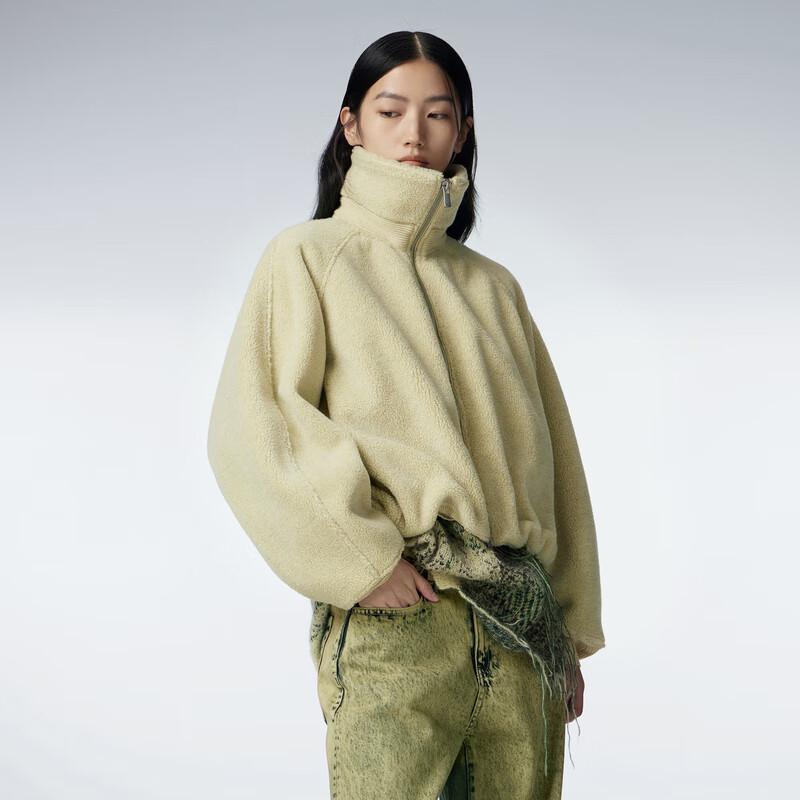 JNBY 23 Winter Faux Fur Lapel Long Sleeve Top 5NAA11940