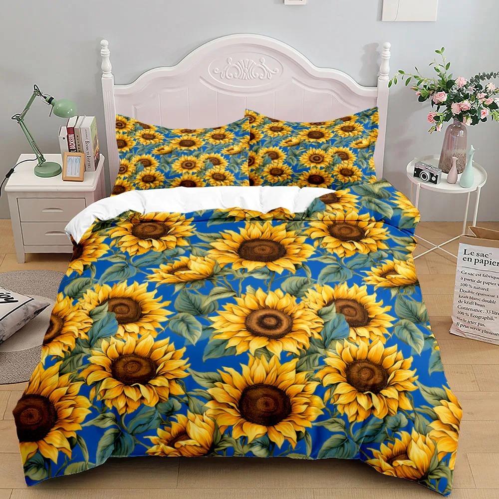 Vintage povlečení s motivem Slunečnic od Van Gogha King Queen Double Full Twin Single Size