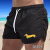 2025 Summer New Men's Quick-Drying Swim Trunks Sports Pants Swimwear Beach Shorts Jogging Shorts Dog Print