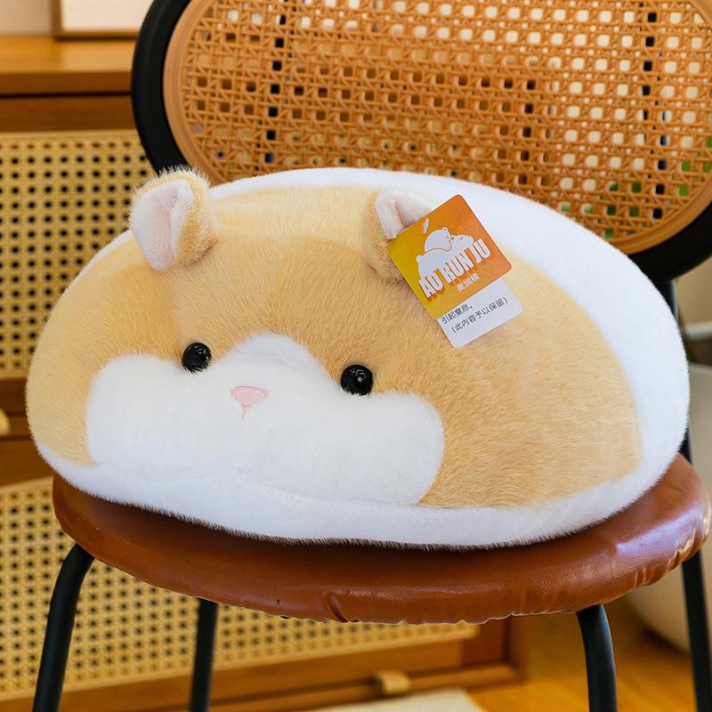 Милая плюшевая подушка-игрушка хомяк 45 cm, 0.49 kg жёлтый