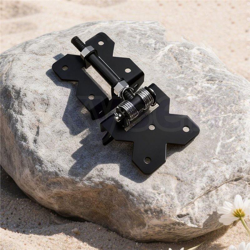 A25F-Adjustable Gate Hardware Kit Self Closing Gate Hinges For Wooden/Vinyl/PVC Fences Self Closing Gate Hardware Hinges