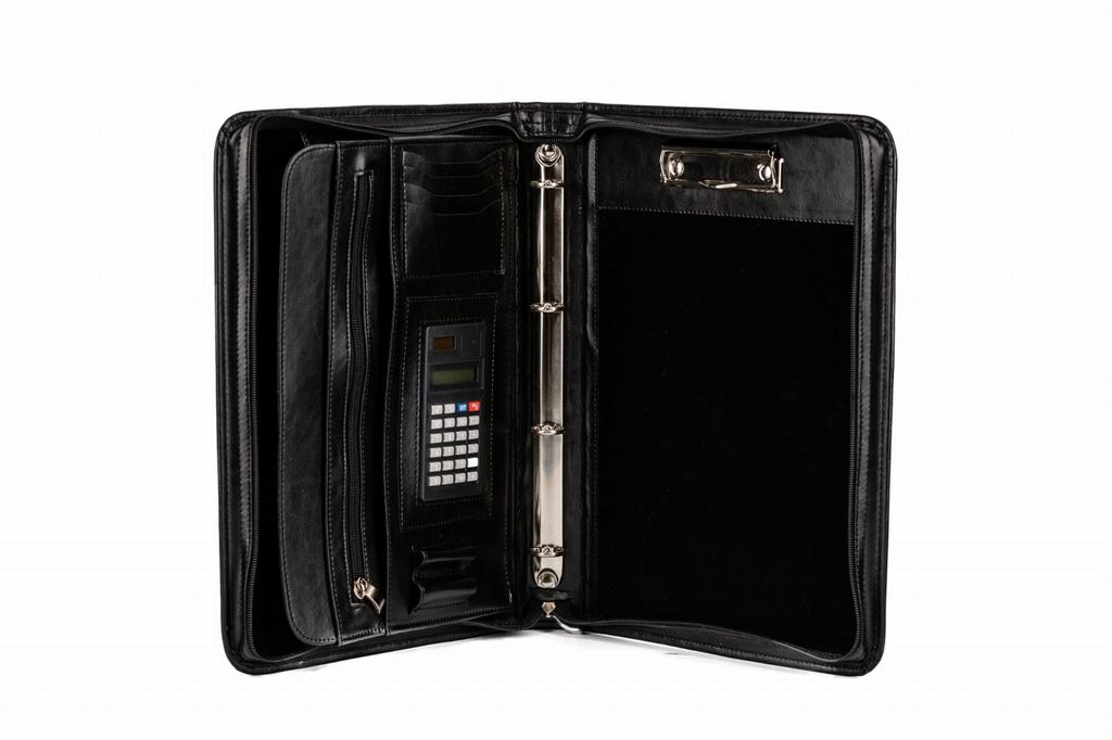 Elegancka aktówka konferencyjna tizano bw04 - biwuar a4 z kalkulatorem i ringiem