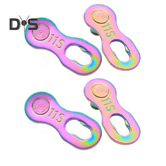 

2 пары соединителей для звеньев велосипедной цепи, недостающее звено велосипедной цепи, волшебный соединительный соединитель, аксессуары для ремонта звеньев цепи для 9/10/11/12 скоростей L разноцветный