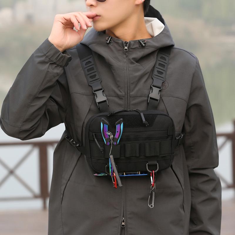 Tactical Chest Pack: Multifunctional Camouflage Vest Bag for Men's Outdoor Sports & Cycling