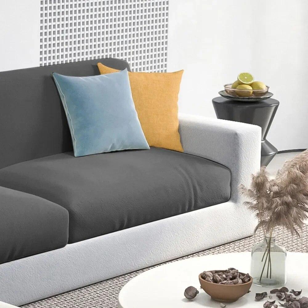 Super Soft Velvet Couch Covers for Sofas Stretchy Sofa Cover Removable Anti-dust Sofa Cover Living Room Solid Colors Pets Dogs