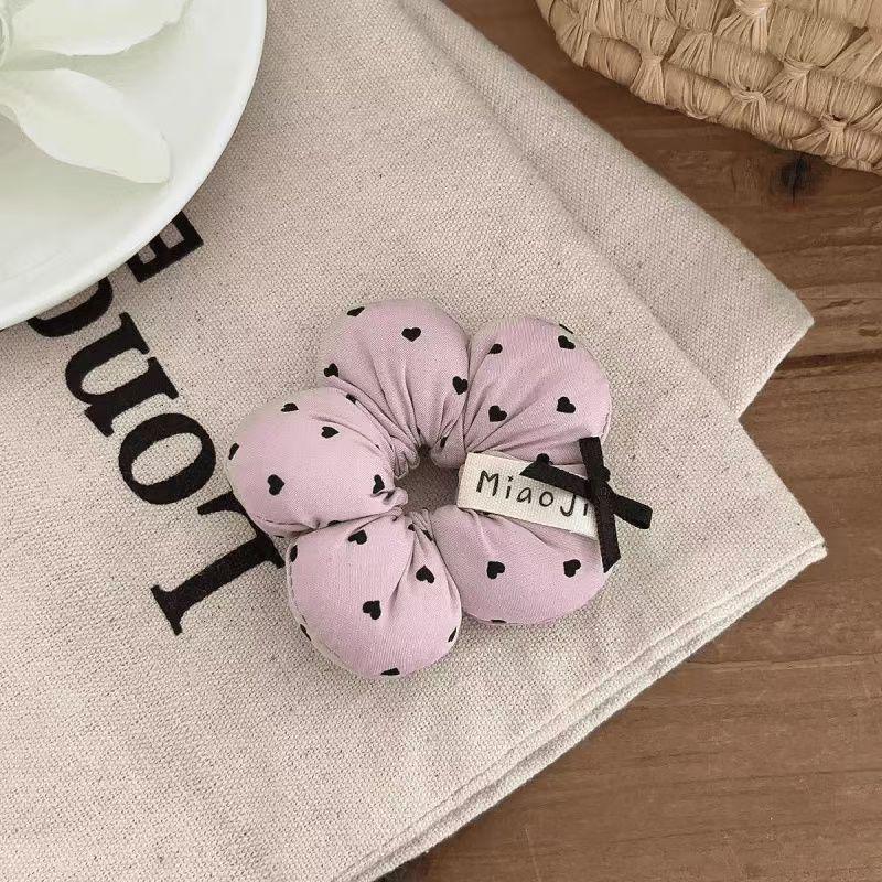 Korean Sweetheart Hair Tie: Cotton Bow Knot for Kids.