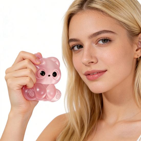 Stress Relief Toy with Bubble Injector Decompression Dog Cat Squeeze Toy Soft Stress Ball Relaxation Fidget Sensory Toy