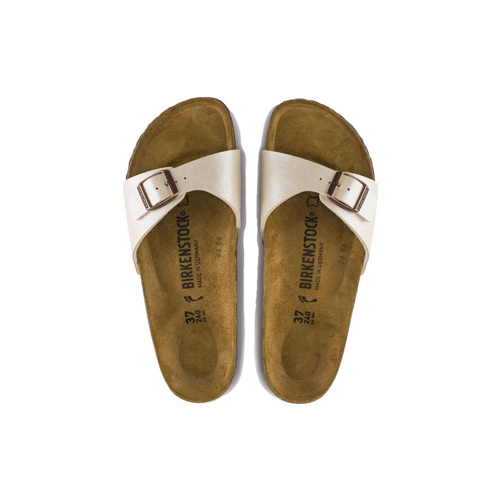 Birkenstock Soft Comfortable Flat Versatile Round Toe Breathable Slide Sandals Women sandals Pearl-White 0940153