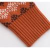 Women's Semi High Neck Retro Sweater Autumn and Winter Jacquard Color Blocked Knitted Sweater Top for Women
