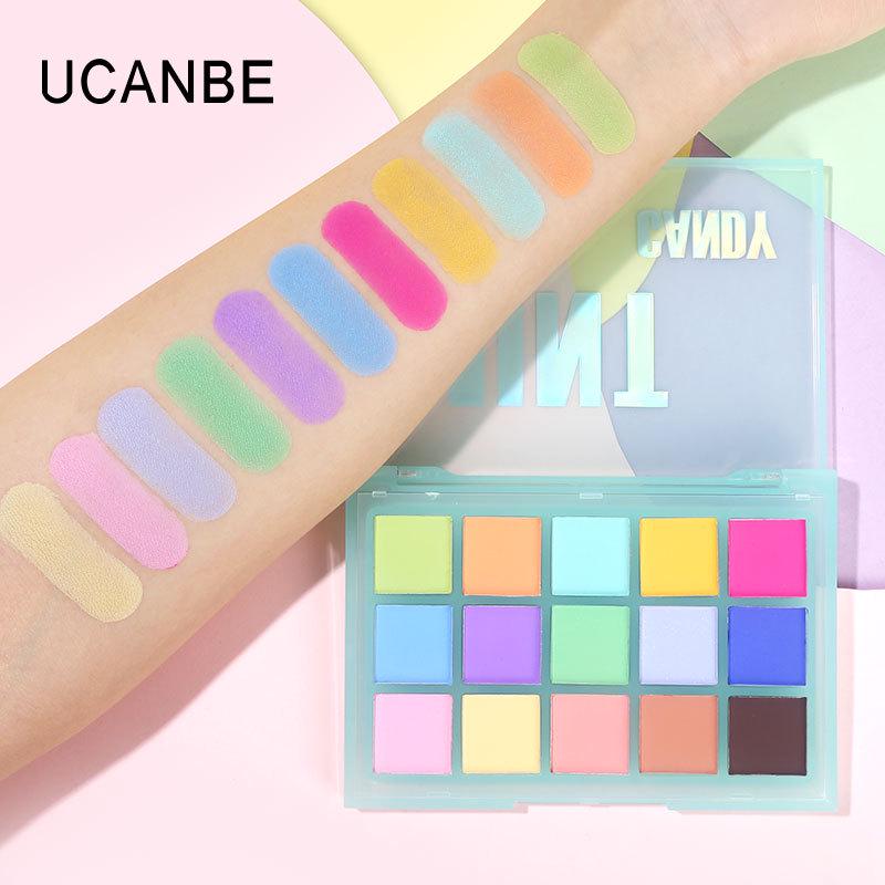 UCANBE 15-Color Macaron Matte Eyeshadow Palette for Beginners