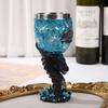 Creative Blue Ice Dragon Golden Dragon Whiskey Glass Vintage German Embossed Goblet Red Wine Glass