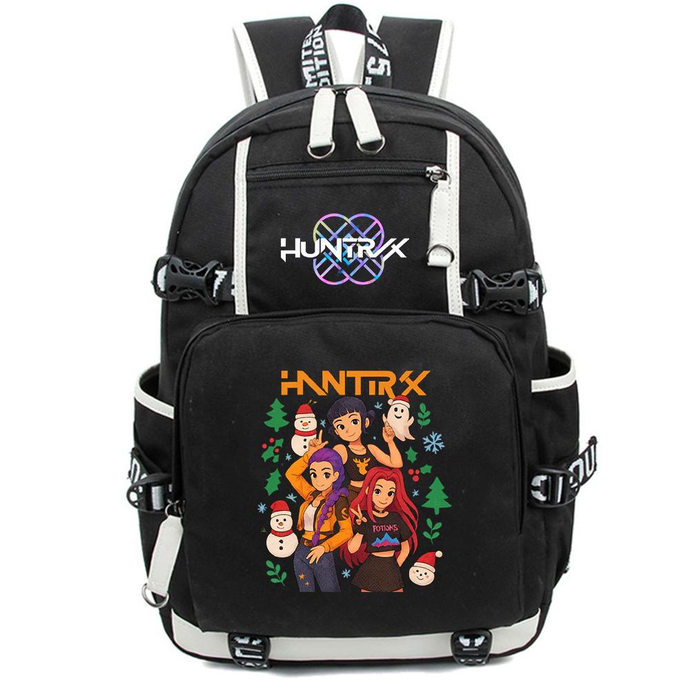 Anime Cartoon K-Pop Demon Hunters Backpack Large Capacity Bookbag Laptop Unisex Student Boy Girl School Bag Large Capacity Travel Outdoor Bag Gift