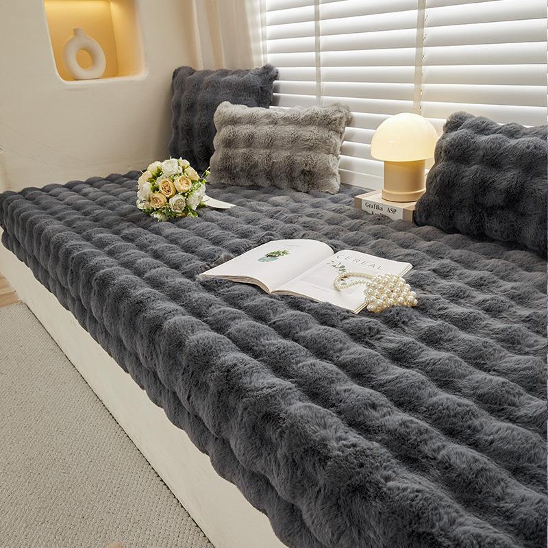 Premium Winter Plush Bay Window Cushion Thick Fluffy Mat for Tatami Balcony Home Decor Comfortable Soft Cover