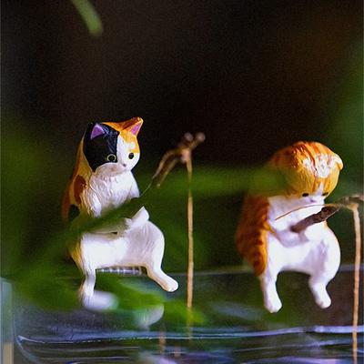 8 typer gör-det-själv-fiske-kattprydnader för akvariefiskekar Landskapsarkitektur Kreativ heminredningstillbehör Husdjursprodukter