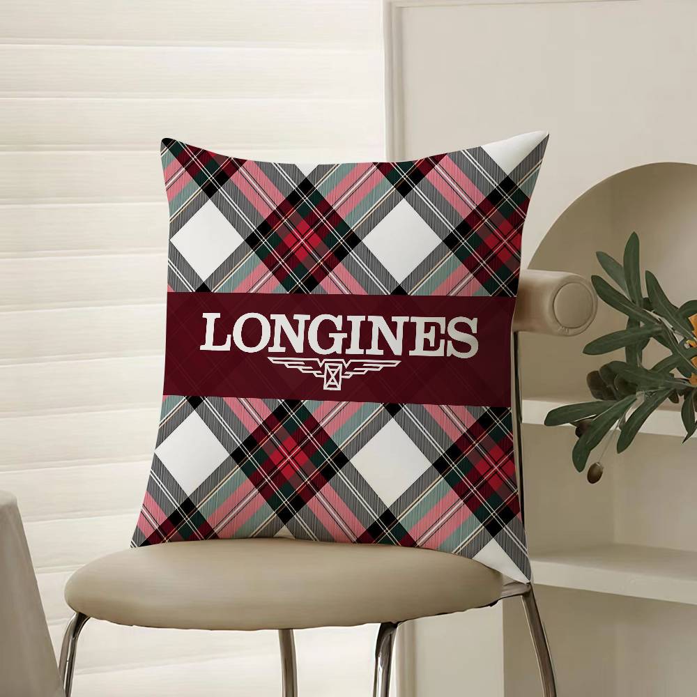 

Стиль-Longines-Изысканное мастерство Наволочка Подушка Комфортный диван-кровать Шелковистая элегантная Невидимая молния Декоративный чехол для подушки 12x12Inch